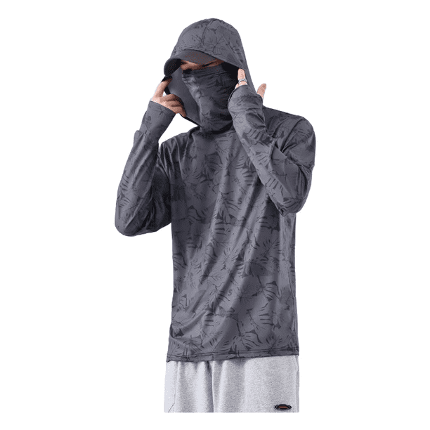 Playera De Pesca Para Hombre Secado Rápido - Upf 50+ - Color Gris Oscuro