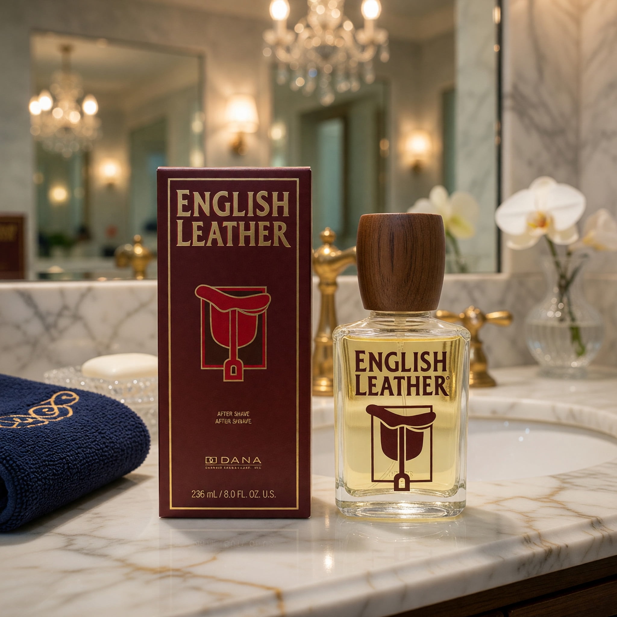 English Leather Cologne Aftershave, 8 Oz, Leather, Woods, Citrus