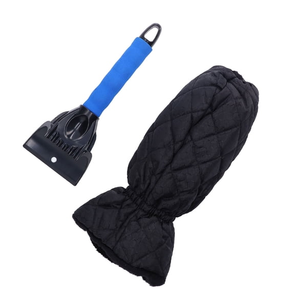 Mitaine Grattoir à Glace 2 en 1 Design Bande Élastique Gant Pelle à Neige Anti-Froid