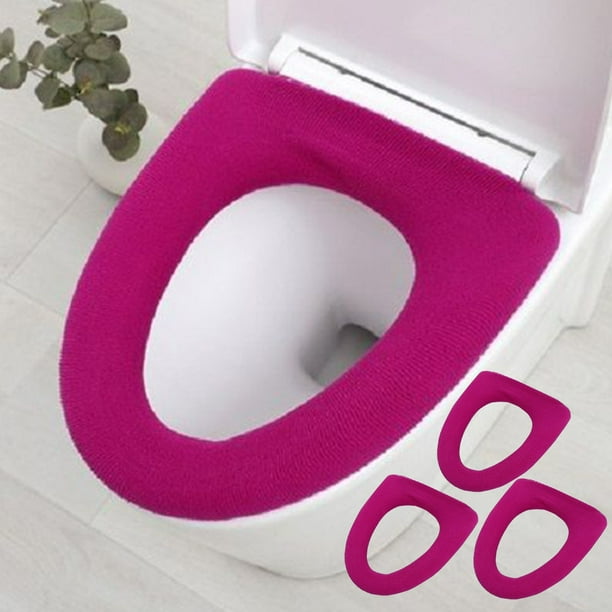 Cojín Universal para Asiento de Inodoro, Tejido, Lavable en Verano, Forma O, Caliente