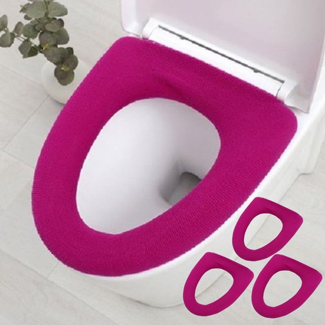 Cojín Universal para Asiento de Inodoro, Tejido, Lavable en Verano, Forma O, Caliente