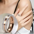 thumbnail image 4 of Simple Women Titanium Steel Wedding Rings Fashion Couple Lovers Rings(Women8#), 4 of 8
