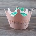 thumbnail image 4 of MasteelfCA 24pcs Crown Design Style Paper Vine Lace Cup Cake Wrappers Party Birthday Decoration (Pink), 4 of 7