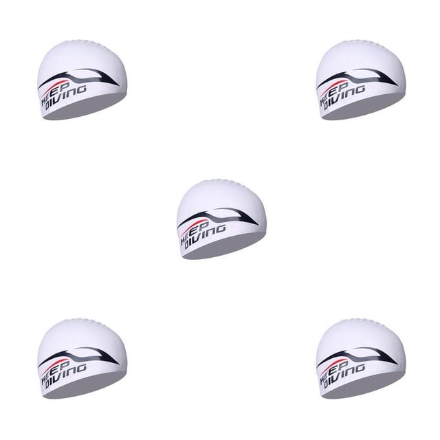 Soidarity Keep Diving SC-312 Gorro de natación elástico Hombres Mujeres Portátil Plegable Piscina Sombrero Cubierta para la cabeza Color sólido Blanco 5piezas Soidarity CBP190298