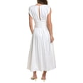 thumbnail image 2 of Toccin womens  Evangeline Strong Shoulder Midi Dress, 10, White, 2 of 3