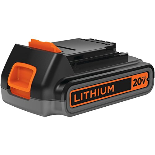 BLACK+DECKER Batterie au Lithium 20V MAX 1,3 Ampères-Heure (LBXR2020-OPE)