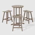 thumbnail image 3 of WestinTrends Malibu Outdoor Patio Counter Height Bar Stools Bistro Bar Table 4-Piece Set, Weathered Wood, 3 of 8