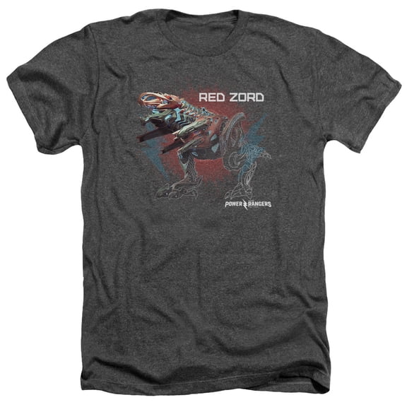 Power Rangers - Red Zord - Heather Short Sleeve Shirt - X-Large