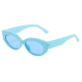 thumbnail image 2 of Only Moment Womens Sunglasses Trendy Plastic Trendy Designer Mirrored UV400 Protection Sun Glasses Blue One Size, 2 of 5