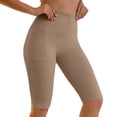 thumbnail image 4 of Xdegoge High Waisted Biker Shorts with Side Pockets for Women Tummy Control Yoga Shorts for Women Workout Gym Athletic Running Compression Spandex Activewear, 4 of 5