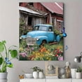 thumbnail image 4 of Qisvanset Vintage Blue Truck Wildflowers Canvas Wall Art 15.75x11.81 Inches, 4 of 8