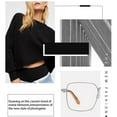 thumbnail image 2 of stanreset Lunettes de Lecture pour Femmes Anti-fatigue Lunettes de Protection pour Ordinateur Lunettes en Verre Simples Protecteur d'Œil Or Rose/bleu Clair, 2 of 9