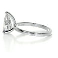 thumbnail image 3 of Dash Jewelry 2 Ct Pear Cut Solitaire Ring - Moissanite Set in 14K White Gold Plated - Elegant Prong Set Engagement Ring for Her - Modern and Sophisticated Design for Special Moment, 3 of 6