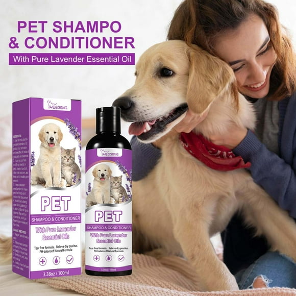 Kcavykas Pet Supplies, Dog Supplies Puppy Shampoo & Conditioner ingredients Tear Free Shampoo for Puppies Sensitive & Itchy Skin Wash Oatmea Bathing Veterinary 100ml