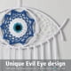thumbnail image 4 of Atrapasueños de mal de ojo, atrapasueños de plumas blancas tejidas a mano, colgante de pared, decoración del hogar, adorno, regalo de bendición, blanco puro, 4 of 5