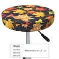 thumbnail image 4 of Lsque Colorful Maple Leaves Pattern Round Bar chair cushion covers Velvet Fabric Premium Comfort Protects from Scratches and Stains for 14-17 Inch Chair-13 inch, 4 of 7