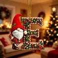 thumbnail image 4 of romoty Personalized Christmas Letter E Ornaments, Cute Gnome Kitten Initial Pendants, 2D Flat Acrylic Monogram Tree Car Mirror Decor, 4 of 6