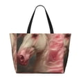thumbnail image 2 of Disketp Haired White Horse Bolsa de Playa de Gran Capacidad, Bolso Impermeable y a Prueba de Arena para Mujer, Ideal para Playa, Piscina y Natación, 2 of 7
