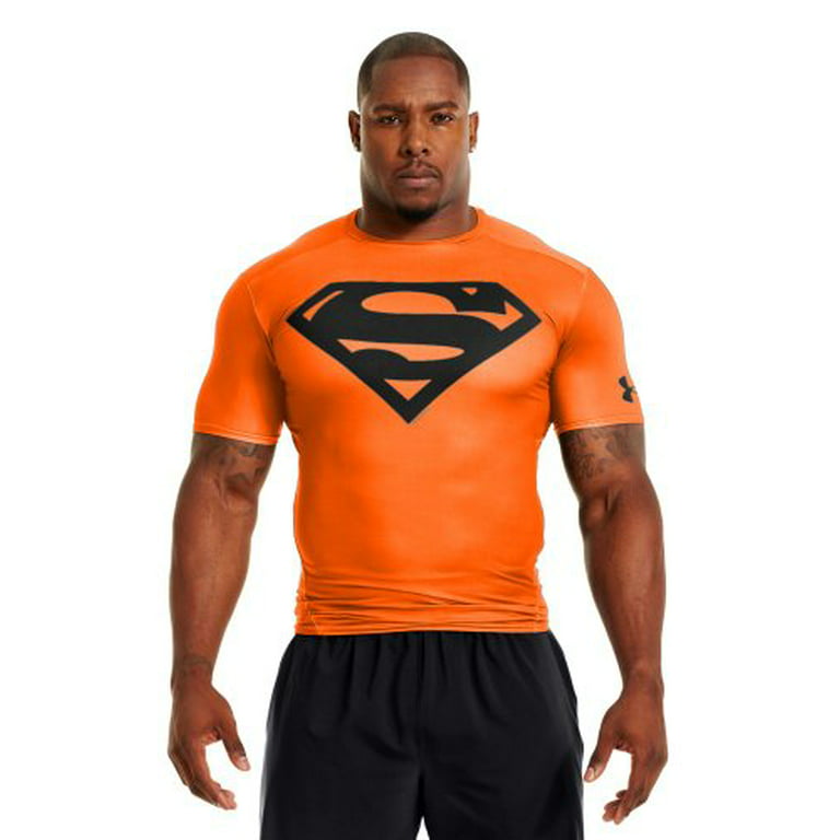 Under Armour Men's Sleeve Compression Shirt Alter Superman Orange - Walmart.com