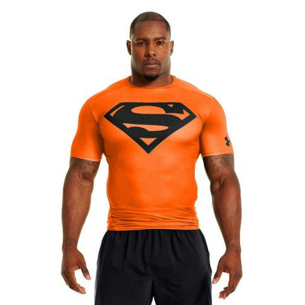 Handelsmerk Noord Pas op Under Armour Men's Short Sleeve Compression Shirt Alter Ego Superman Small  Blaze Orange - Walmart.com