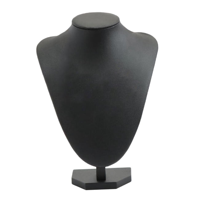 Ladies Black Necklace Display Bust Jewelry Display Stand Photo Prop 29x21cm,