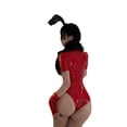 thumbnail image 5 of Ropa interior sexy de cuero patentado luminoso de alta elasticidad con cremallera abierta europea y americana, ropa interior de tubo de acero para baile en discoteca, ropa de una pieza para mujer,, 5 of 5