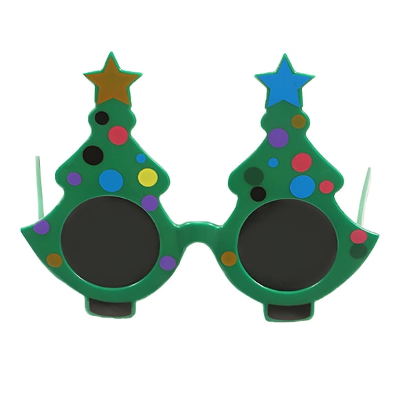 GJX Christmas Sunglasses Props Cartoon Xmas Tree Eyeglasses Costume Glasses for New Year Party Favors Ornaments Gift,Kids Fake Glasses