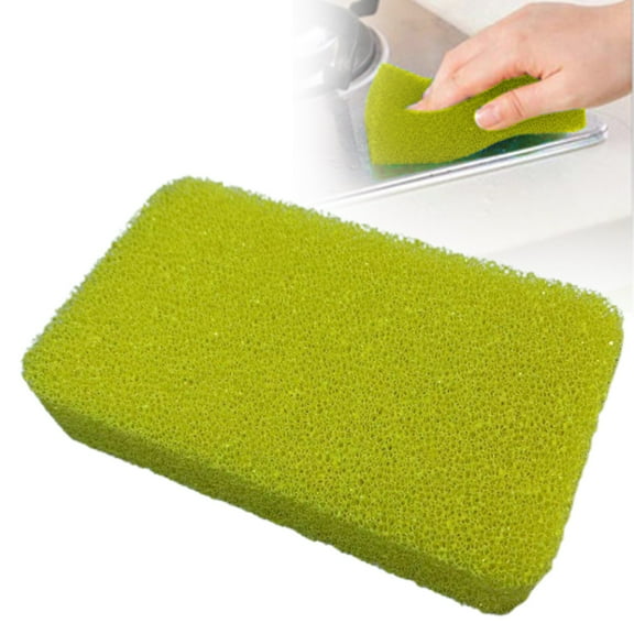 HWHCGZ 1 Pcs Silicone Cleaning Sponge - Kitchen Non Scratch Dishwashing Scrubber Pot & Pan Cleaner Reusable Dish Sponge For Stubborn Stains & Removal (Yellow)