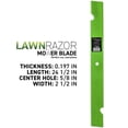 thumbnail image 2 of LawnRAZOR Blade for Scag 481709 48112 72 inch Deck Notched High Lift 3 Pack 810-CBL2458D, 2 of 6