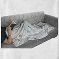 thumbnail image 6 of Dragonfly Soft Flannel Fleece Blanket, Grunge Paint Flower Swirled Branches Buds Abstract Spring Nature Image, Cozy Plush for Indoor and Outdoor Use, 70" x 90", Pale Pink Brown Mint, by Ambesonne, 6 of 6