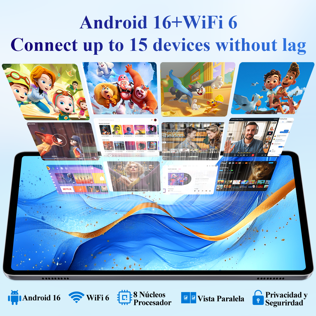 Android 16 Tablet,10.1 inch Tablet, Octa-Core Processor, 24GB RAM 256GB ROM,,1280x800 HD IPS Touch Screen, GPS, 8H Battery, WiFi 6, Dual Camera (Gray)