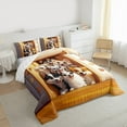 thumbnail image 3 of Manfei Lovely Puppy Dog King Size Comforter Sets,Pet Animal Lover Bedding Comforter Set,Beige Brown Bedding Set For Child,Breathable Home Decor Reversible,3-Piece, 3 of 8