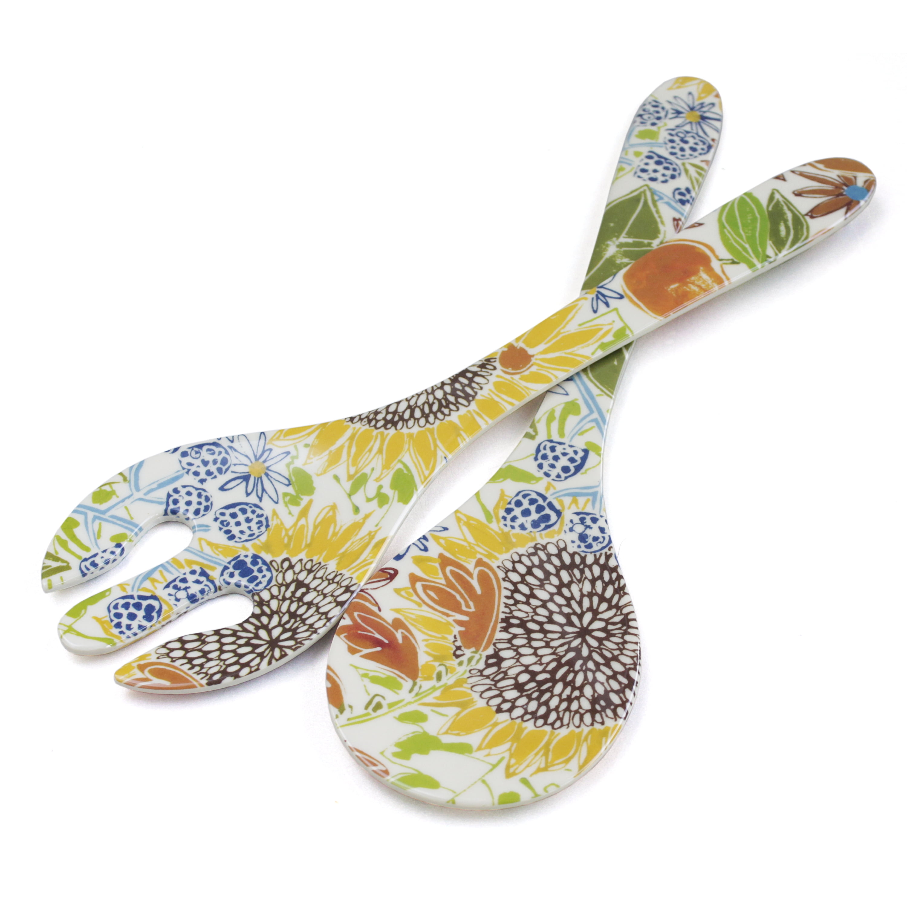 Grasslands Road Floral and Fruit Pattern 2 Piece Salad and ...