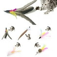 thumbnail image 2 of Cat Wand Toy Attachment Fake Feather Pet Teaser Refill Cat Stick Toy Replacement, 2 of 10