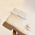 thumbnail image 7 of Girls Short Dress Boot with Lace Decoration Thick Bottom Solid Classic Trendy Dreesy Cute Comfy Cozy Soft Winter Warm Non Slip Girls Riding Boots, 7 of 7