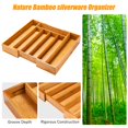 thumbnail image 5 of Binsuca Silverware Organizer Kitchen Drawer Organizer Expandable Bamboo Utensil Holder Cutlery Tray for Kitchen Utensil and Flatware Bedroom Office, 5 of 7
