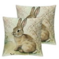 thumbnail image 2 of JRXY  Forest Animals Pillow Covers Deer Fox Rabbit Bear Decorative Pillows Case Outdoor for Couch Sofa Room Home Decor,Set of 2 White, 2 of 6