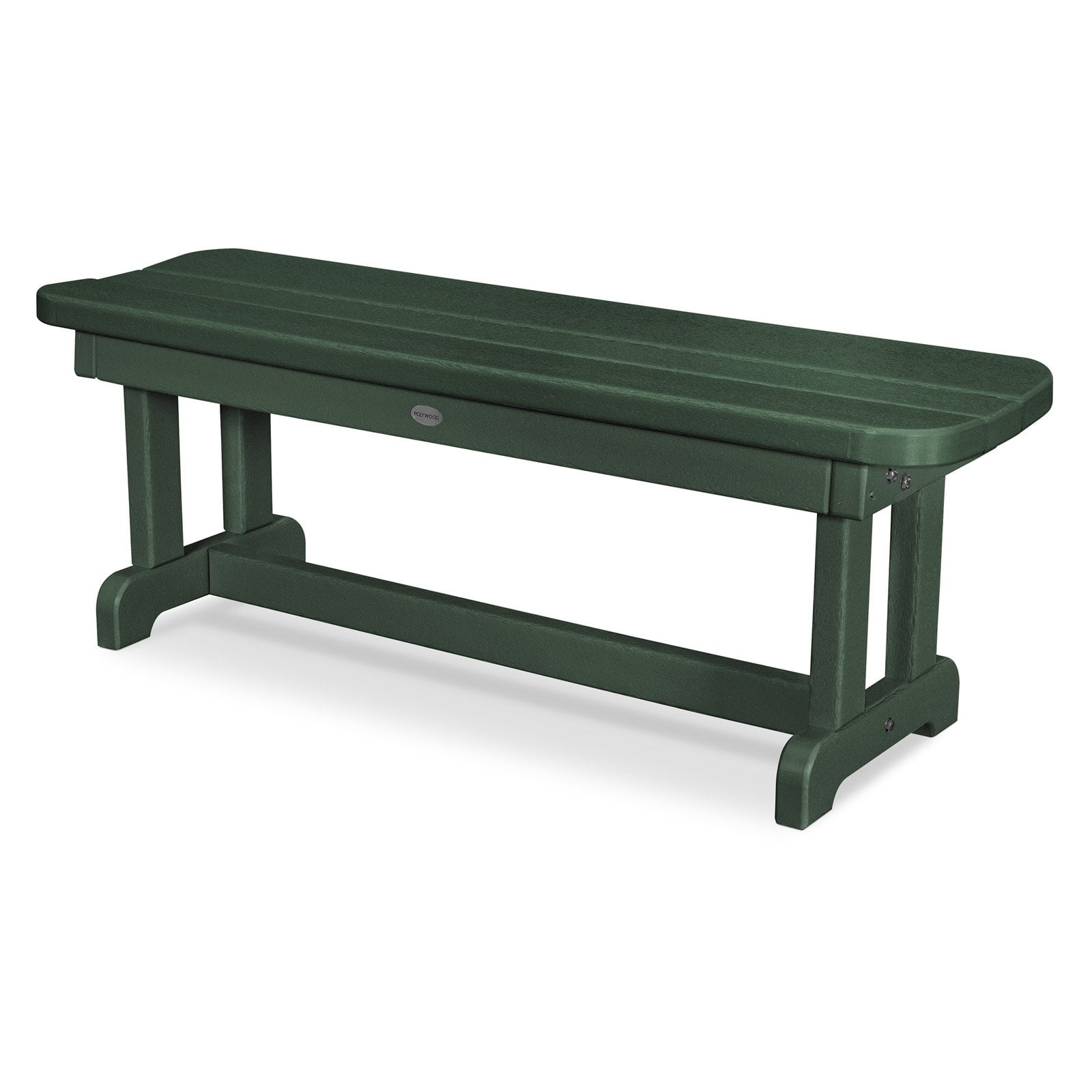 Polywood Reg Park 4 Ft Recycled Plastic Backless Park Bench