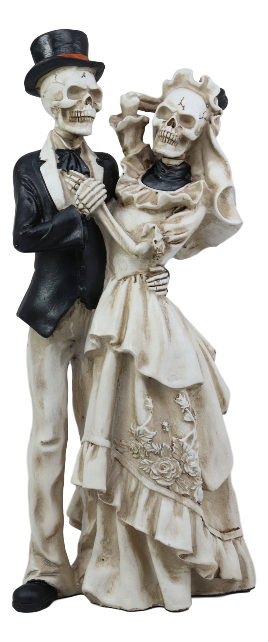 Love Never Dies Wedding Bride And Groom Skeleton Couple In Dancing Pose Figurine - Walmart.com