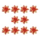 thumbnail image 5 of 10x simulación de flor de pascua Artificial, corona de flores navideñas, decoración navideña de flores artificiales para fiestas y vacaciones Rojo, 5 of 8