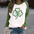 thumbnail image 2 of YABCSAZ Women's St Patrick's Day T-Shirt Irish Sweatshirts Long Sleeve Sequin Shamrock Clover Printed Irish Pullover Casual Loose Oversize Charms Shirts Blouse Paddy's Day Great Parade Tops, 2 of 7