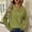 Green, variant on Blue Dressy Casual Long Sleeve Fall Fashion Tops Button Decorated Stand Collar Woolen Clothes Crew Neck Oversized Sweatshirt Plus Size Tops Clothes S