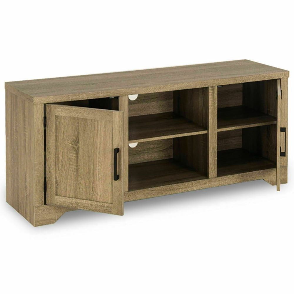 Finihen TV Stand, TV Cabinet, Rustic TV Stand Entertainment Center Storage Cabinet , Media Entertainment Center with Storage, for Living Room, Bedroom, Natural