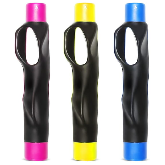 3 Pcs Golf Grip Trainer Aid, Rubber Golf Club Swing Stick, Helps Maintain Proper Grip, Unique Groove Design, Includes Shimmering Pouch