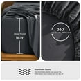 thumbnail image 4 of MooMee 100% Washed Cotton Sheet Set King Linen Like Textured Breathable Durable Soft Comfy 4pcs (Solid Deep Grey), 4 of 6