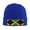 Blue, variant on Retro Jamaican Flag Winter Beanie Hats for Men Women Warm Cozy Knitted Cuffed Skull Cap Deep Heather