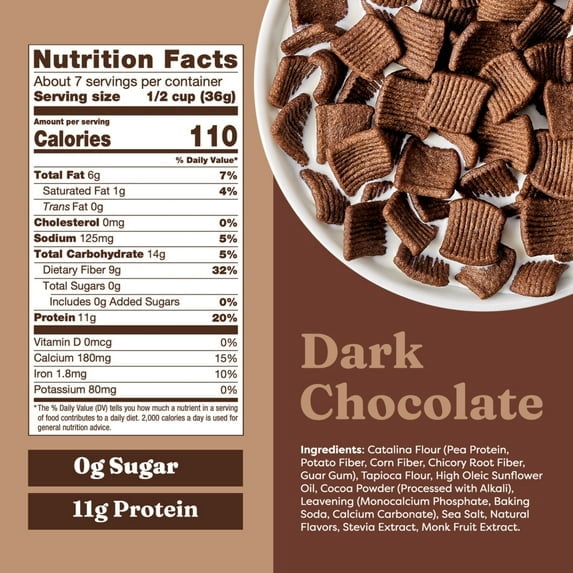 Catalina Crunch Protein Cereal, Dark Chocolate 9 oz(pack of 2)