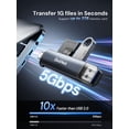 thumbnail image 2 of Lector de tarjetas Dockteck SD 5G Super Speed USB 3.0 A/C negro, 2 of 6
