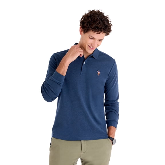 U.S. Polo Assn. Men's Long Sleeve Interlock Polo