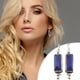 thumbnail image 5 of Estilo Vintage 925 Plata Azul Cristal Cristal Colgantes Pendientes colgantes de piedra facetada de 1 pulgada Joyería de moda de aleación ligera para mujeres Fiesta de ocasión especial Regalo de, 5 of 6